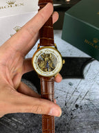 RLX Skeleton (Brown) Leather strap Automatic