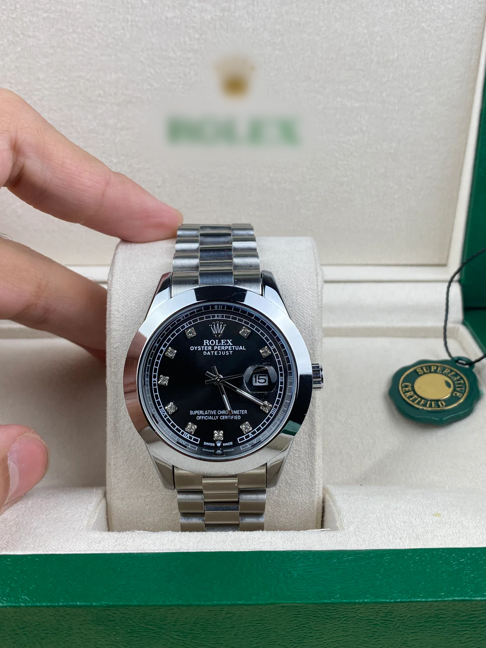 RLX Datejust Oystersteel Black Diamond Dial