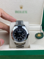 RLX Datejust Oystersteel Black Diamond Dial