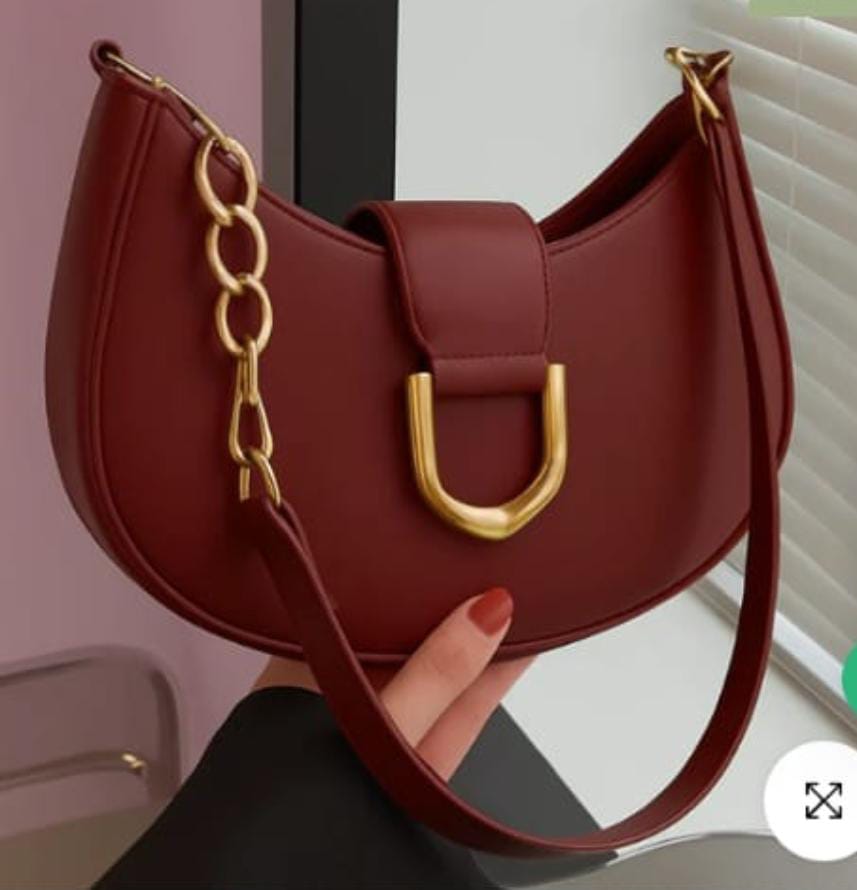 Burgundy Chic Shoulder Bag