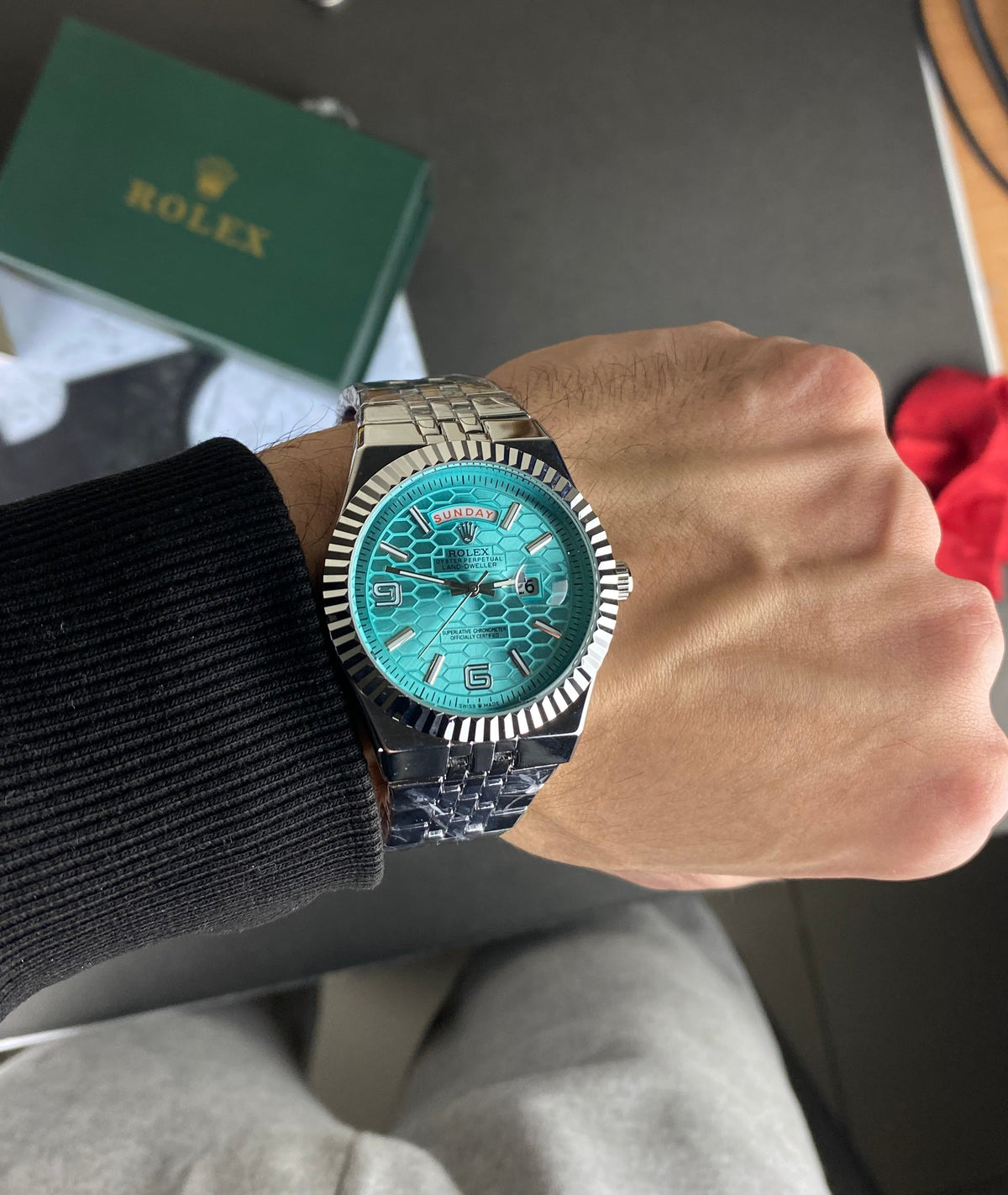 RLX Day-Date Land Dweller Ice (Blue)