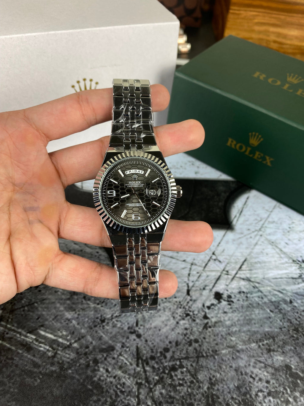 RLX Day-Date Land Dweller(Black)