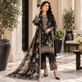 Elegant Black Embroidered 3-Piece Suit