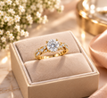 Elegant Gold Diamond Engagement Ring