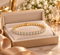 Elegant Gold Diamond Tennis Bracelet