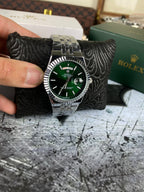 ⌚ RLX Day-Date – (Green Dial) Fluted Bezel