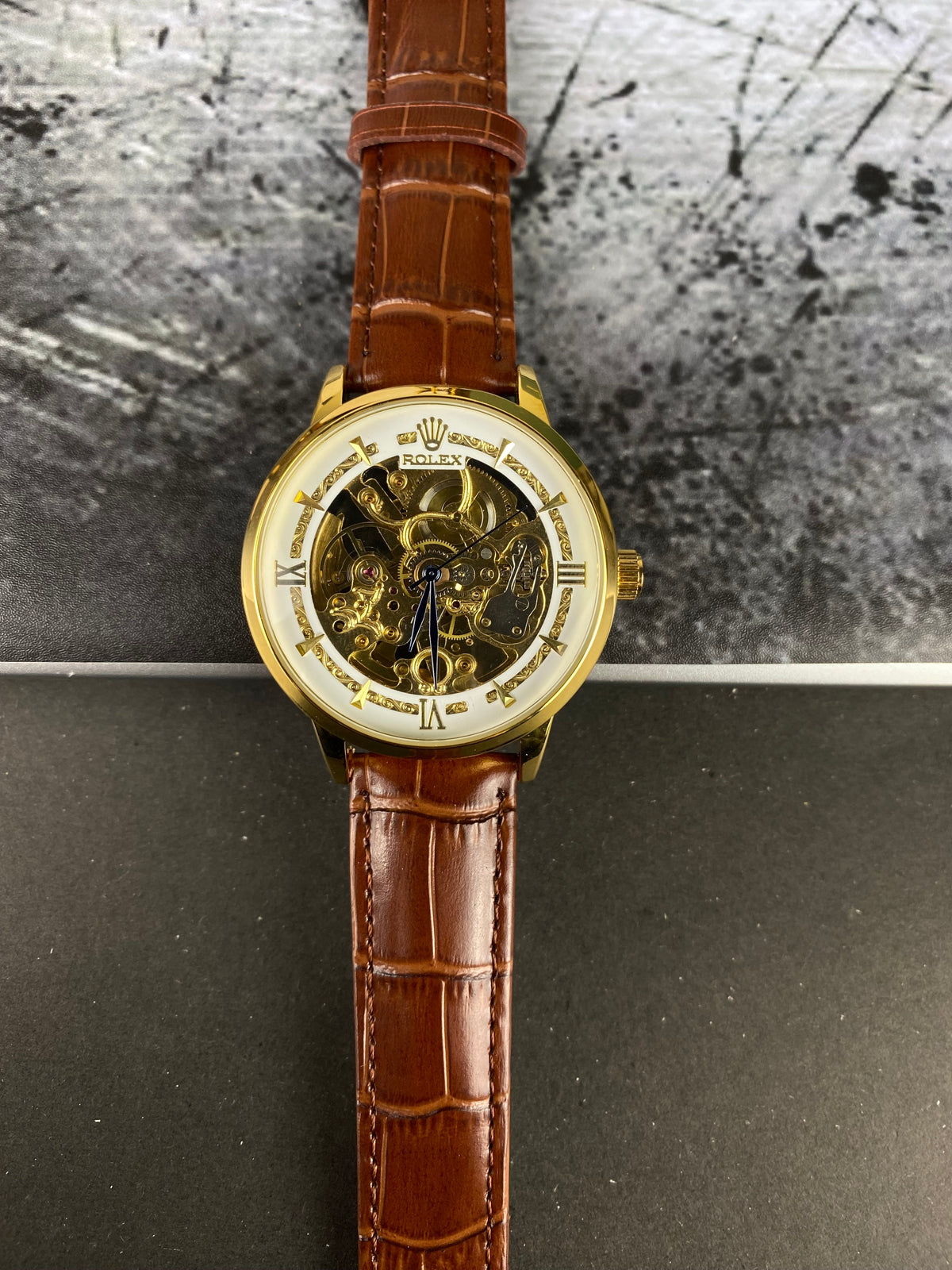 RLX Skeleton (Brown) Leather strap Automatic