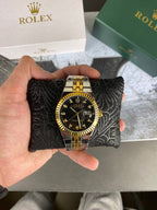 RLX Datejust – Black Diamond Dial (Two-Tone)