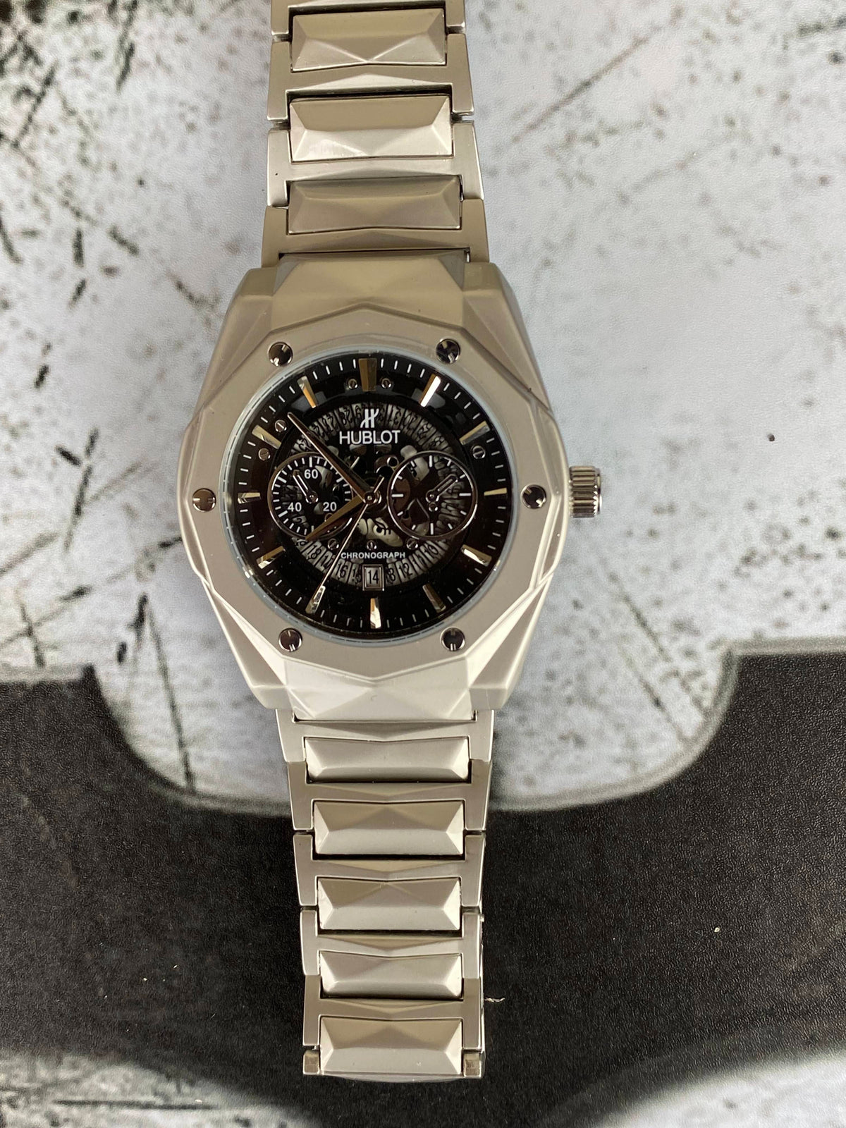 HUBLOT Obsidian Edge Chronograph – Steel Fusion Edition