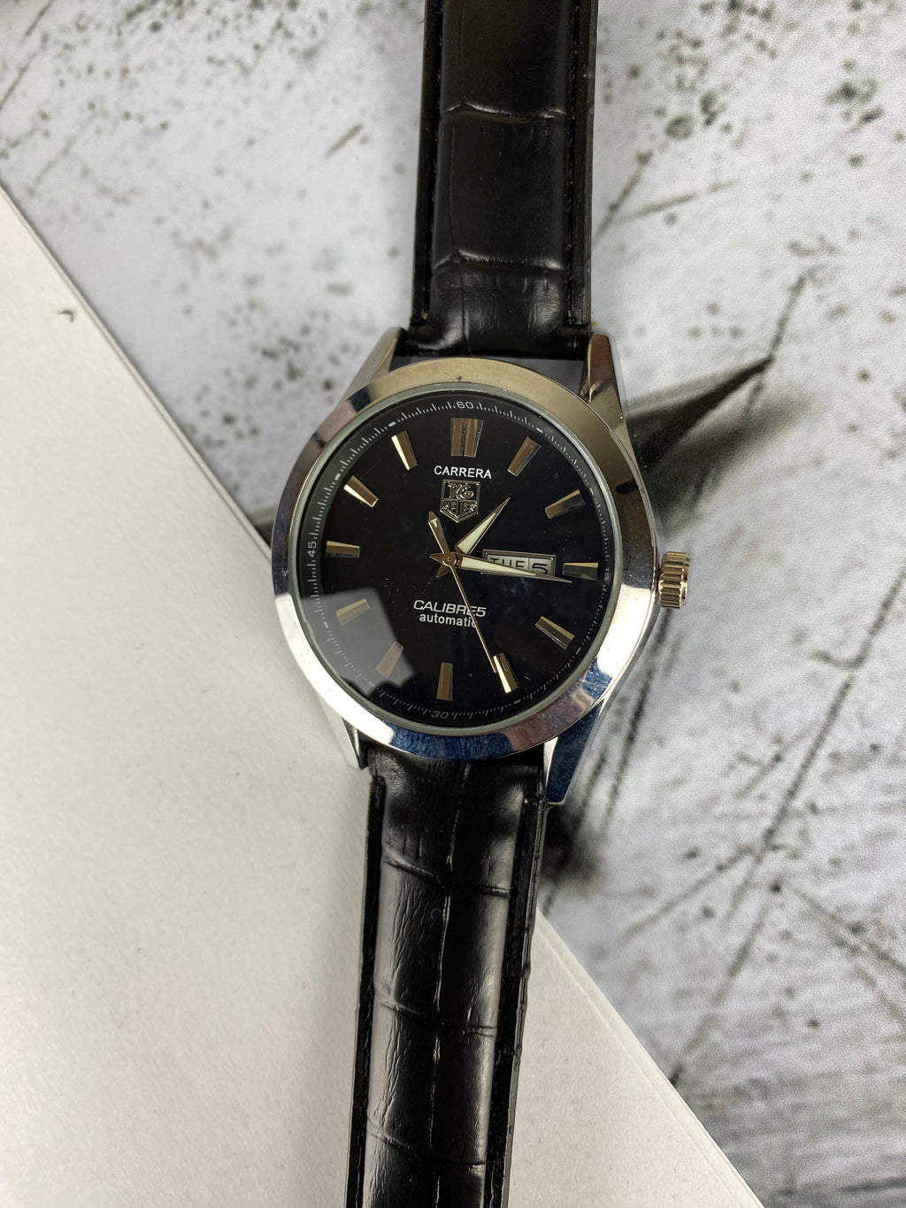 TAG Heuer Carrera Calibre 5 Automatic – Black Dial Leather Edition