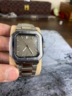 PP Square Steel Brown Dial