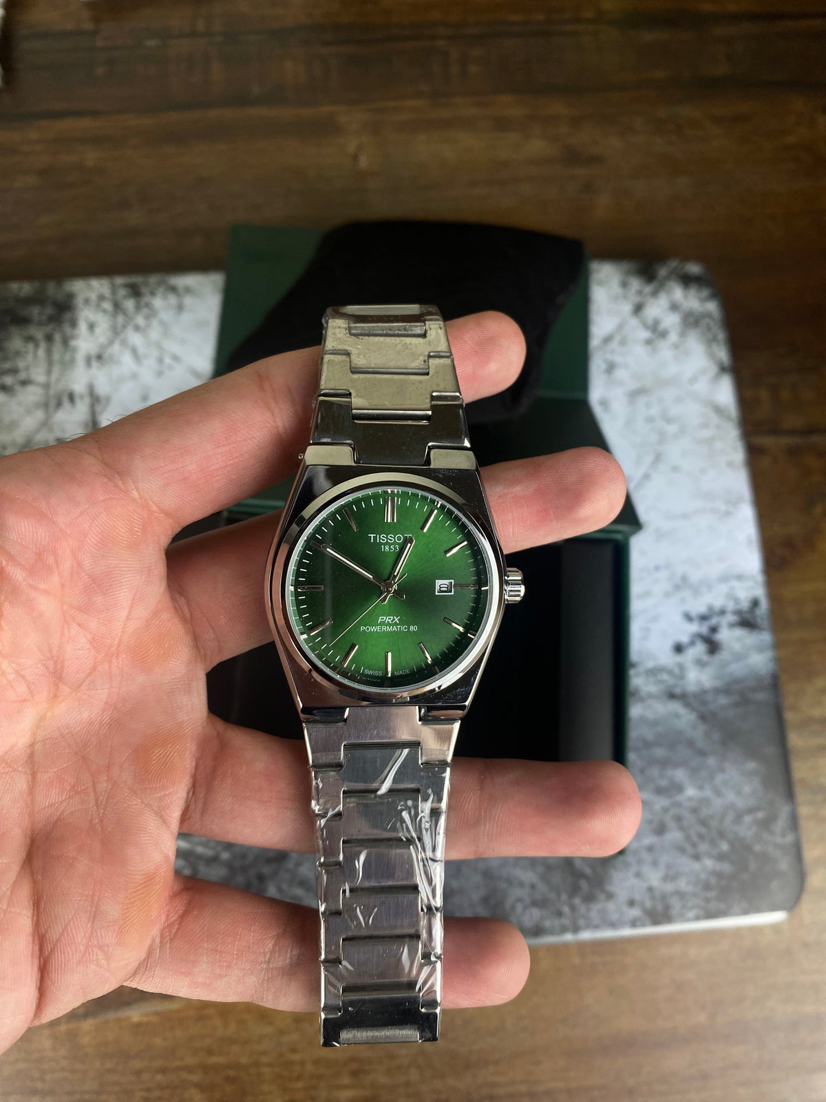 TISSOT – PRX Emerald Green Semi- Auto Dial