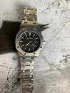 AP ROYAL OAK STYLE  – STAINLESS STEEL BLACK DIAL