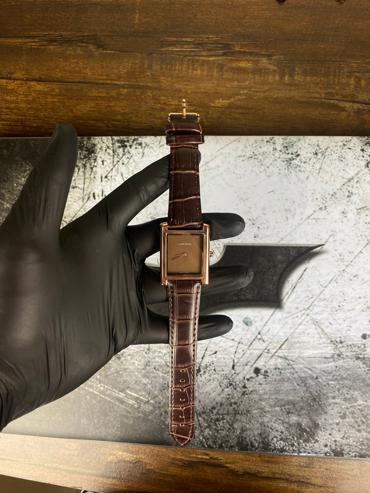 ⌚ CARTIER TANK HERITAGE – BROWN DIAL ROSE GOLD EDITION