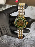 Rolex Green Skeleton Dial Two-Tone Automatic Style Men's Watch