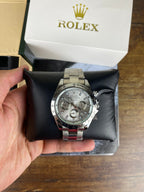 Luxury Silver Ice Dial Chronograph Inspired Men's Watch