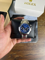 Luxury Silver Blue Chronograph Inspired Men's Watch