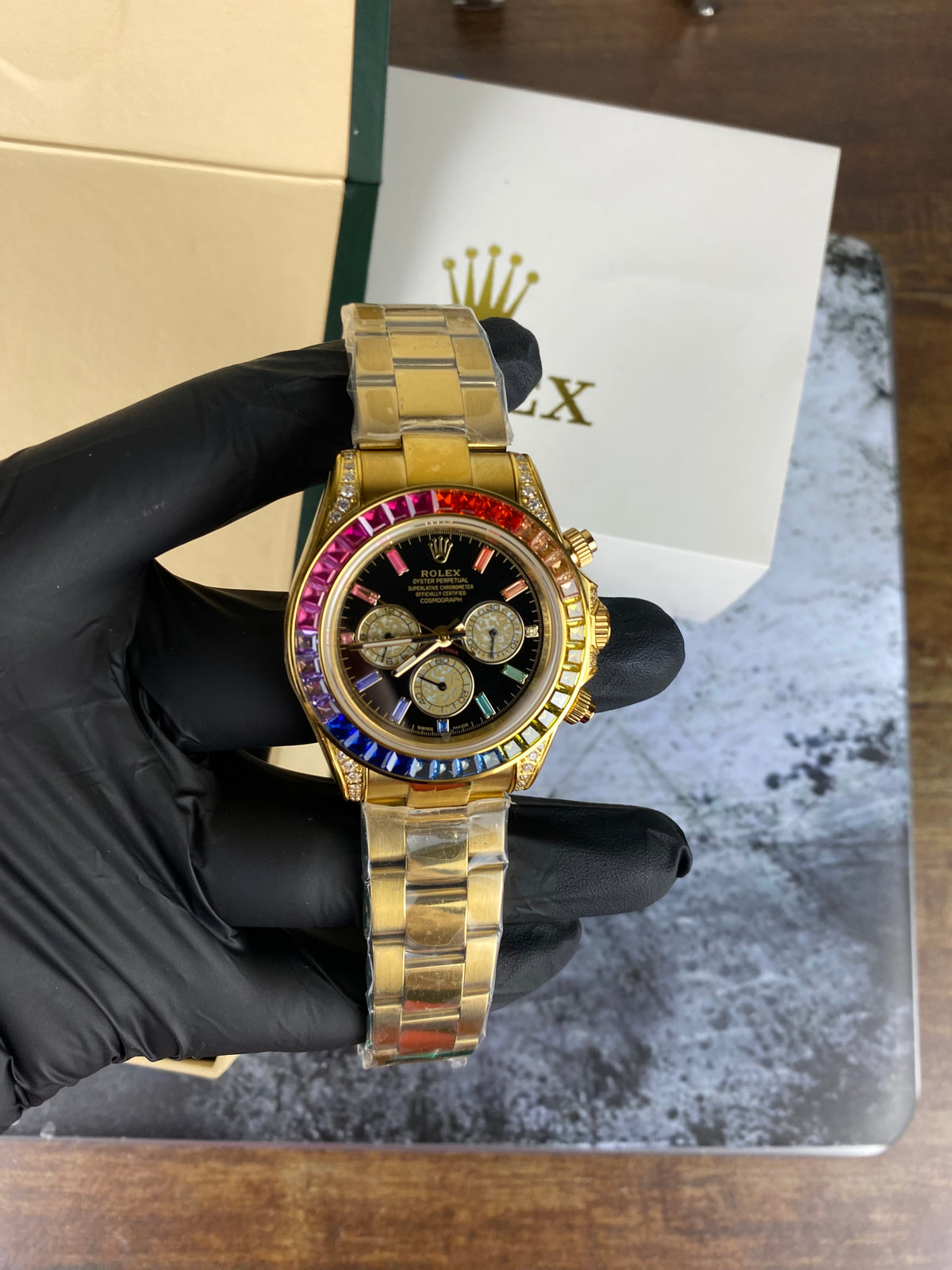 Rainbow Bezel Chronograph Inspired Timepiece (Master edition)