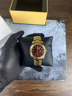 Rolex Gold Day-Date Red Dial Luxury Watch