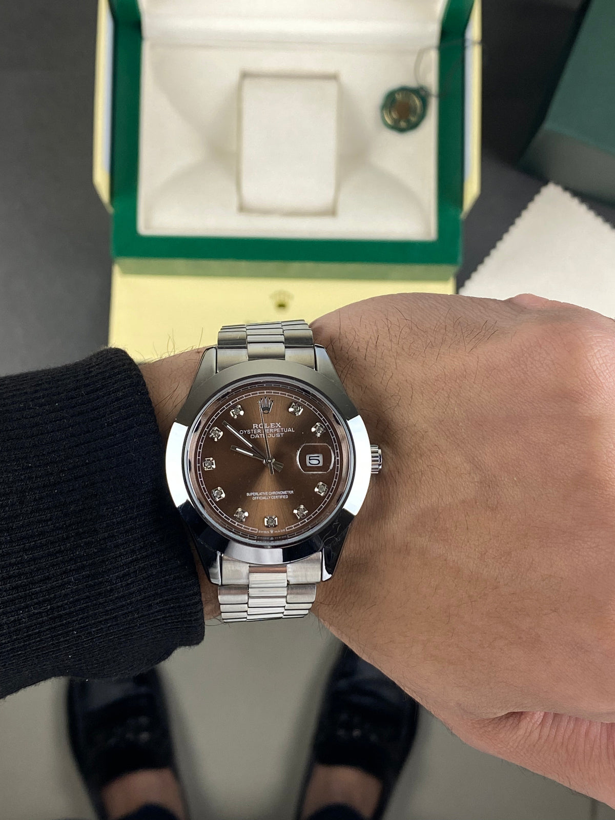 RLX Datejust Chocolate Diamond Dial