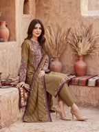 3 Piece Khaddar Suit-Printed (Unstitched)