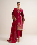 3 PIECE - EMBROIDERED COTTON NET SUIT