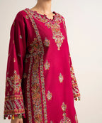 3 PIECE - EMBROIDERED COTTON NET SUIT