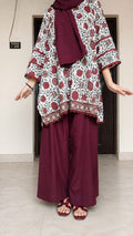 Maroon Bloom Printed Co-Ord Set