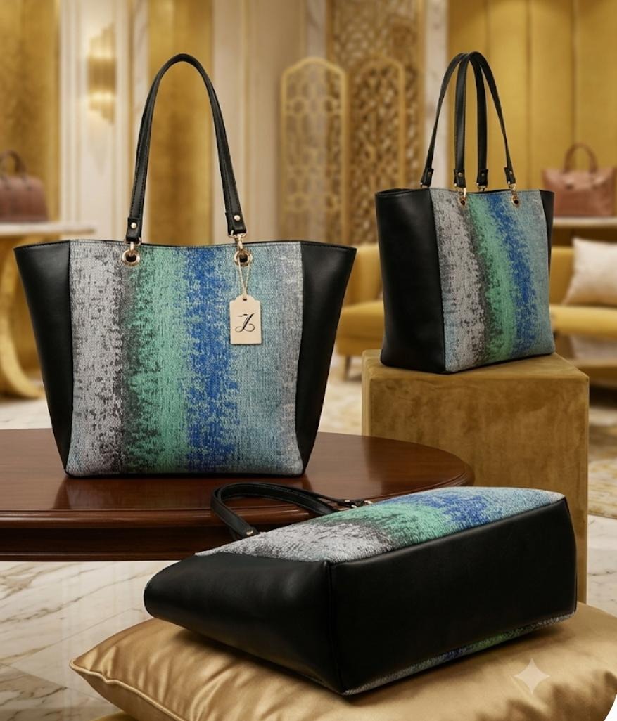 Black & Blue Gradient Tote Bag