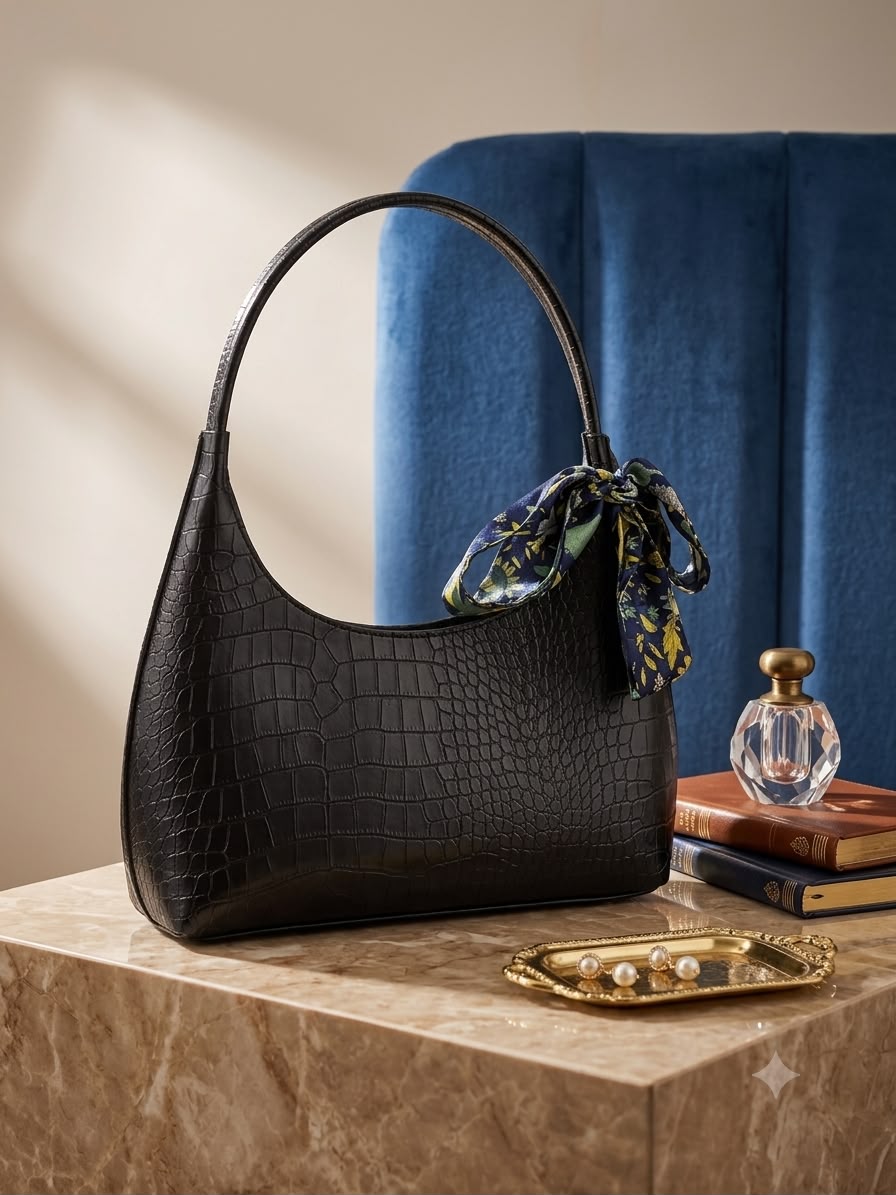 Black Luxe Shoulder Bag