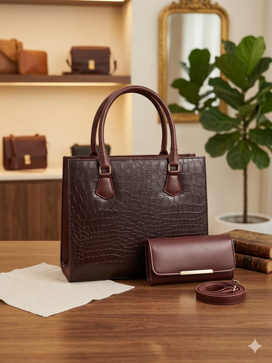 Chocolate Brown Elegance Tote Bag