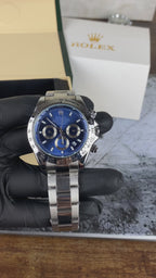 Luxury Silver Blue Chronograph Inspired Men's Watch